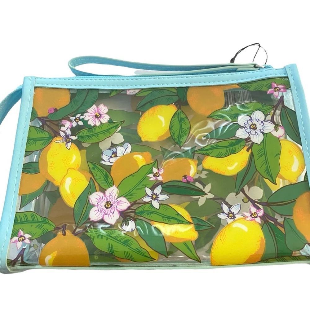Vera Bradley Lemon Grove Clear Beach Wristlet.  NWT